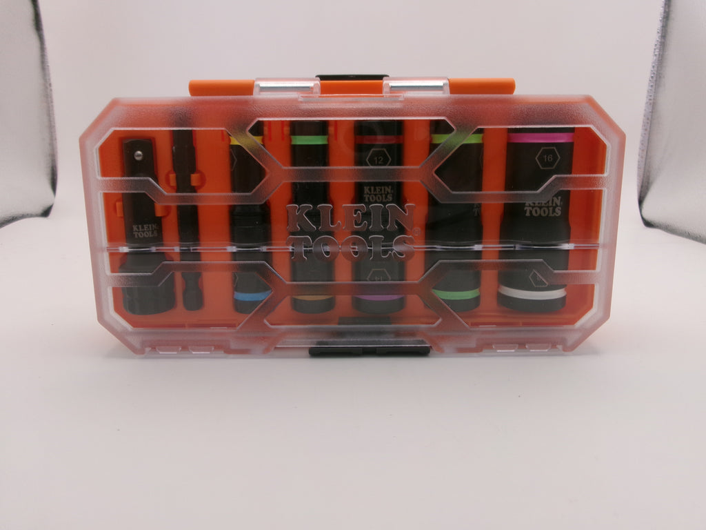 Klein Tools 65619 KNECT Flip-10 Deep Well Heavy Duty Flip Impact Socket Set