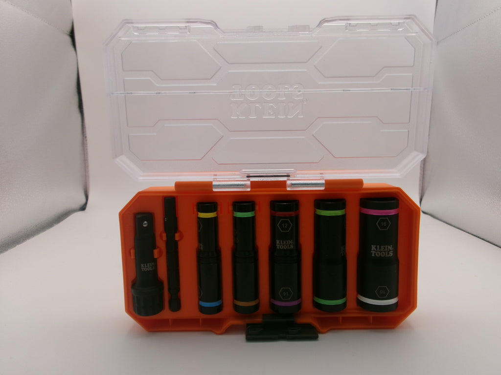 Klein Tools 65619 KNECT Flip-10 Deep Well Heavy Duty Flip Impact Socket Set