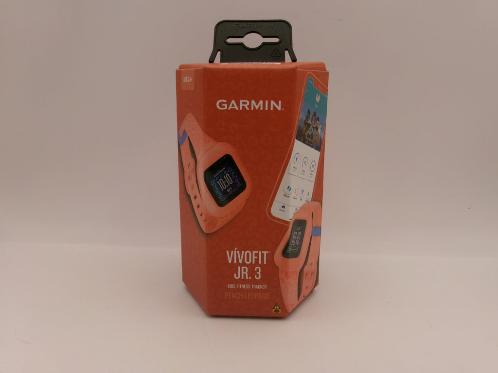 Garmin vivofit jr. 3 Kids Fitness Activity Tracker - Peach Leopard NEW UNOPENED