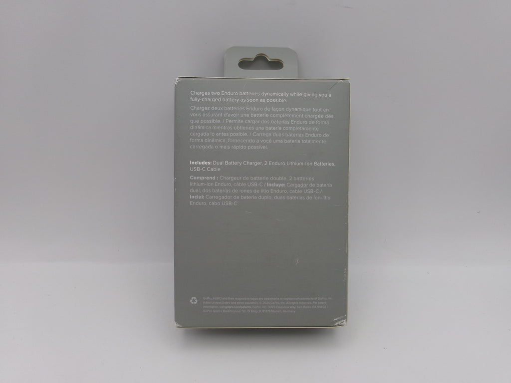 GoPro Dual Charger + 2 Enduro Battery HERO 12, 11, 10, & 9 Black