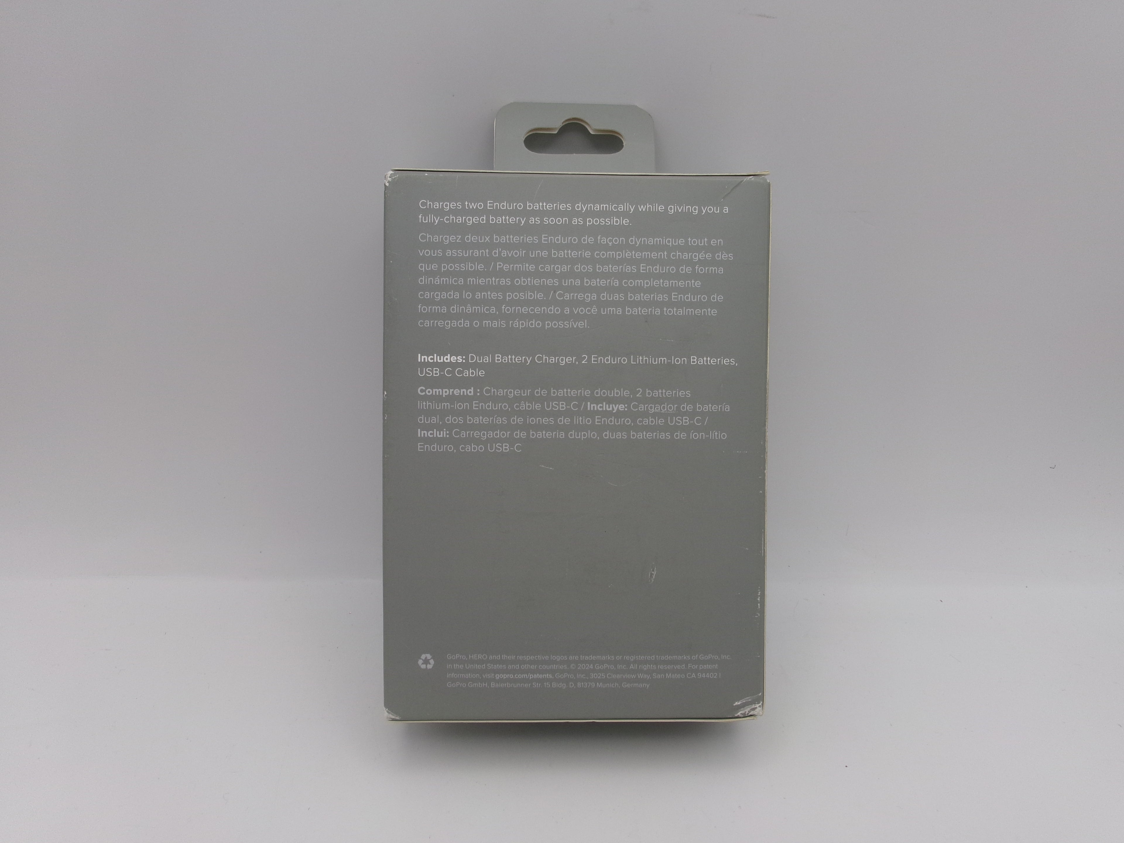 GoPro Dual Charger + 2 Enduro Battery HERO 12, 11, 10, & 9 Black