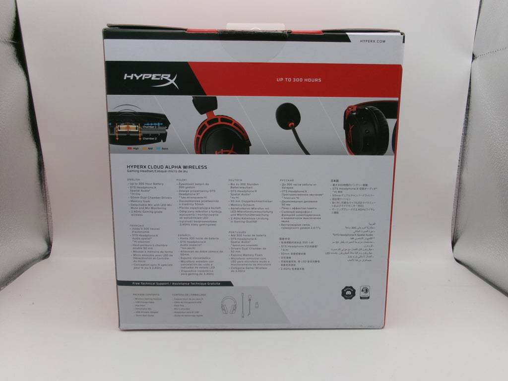HyperX Cloud Alpha Wireless Gaming Headset – DTS X Spatial Audio 300h Battery