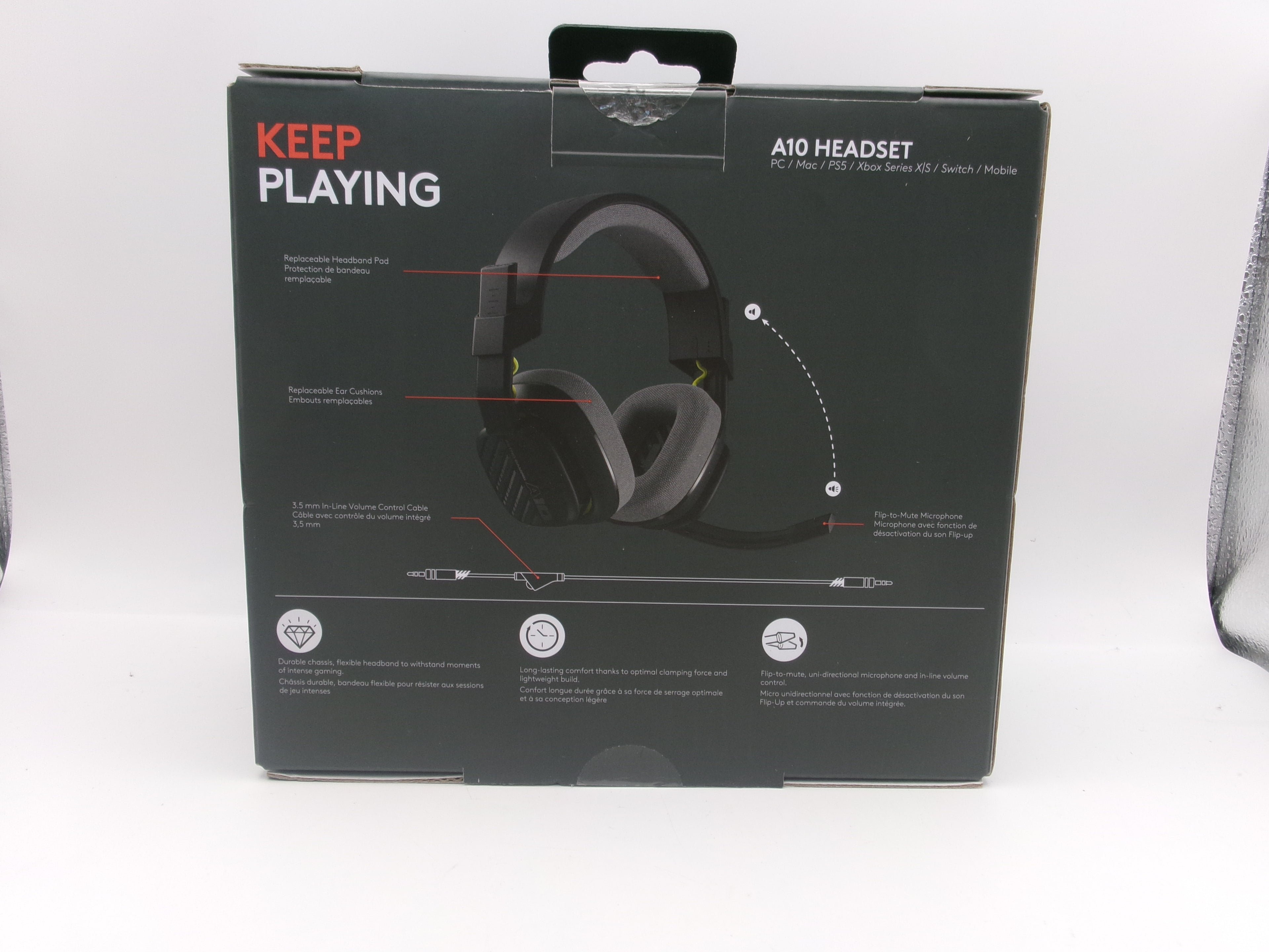LOGITECH ASTRO A10 GEN 2 WIRED OVER THE EAR GAMING HEADSET BLACK