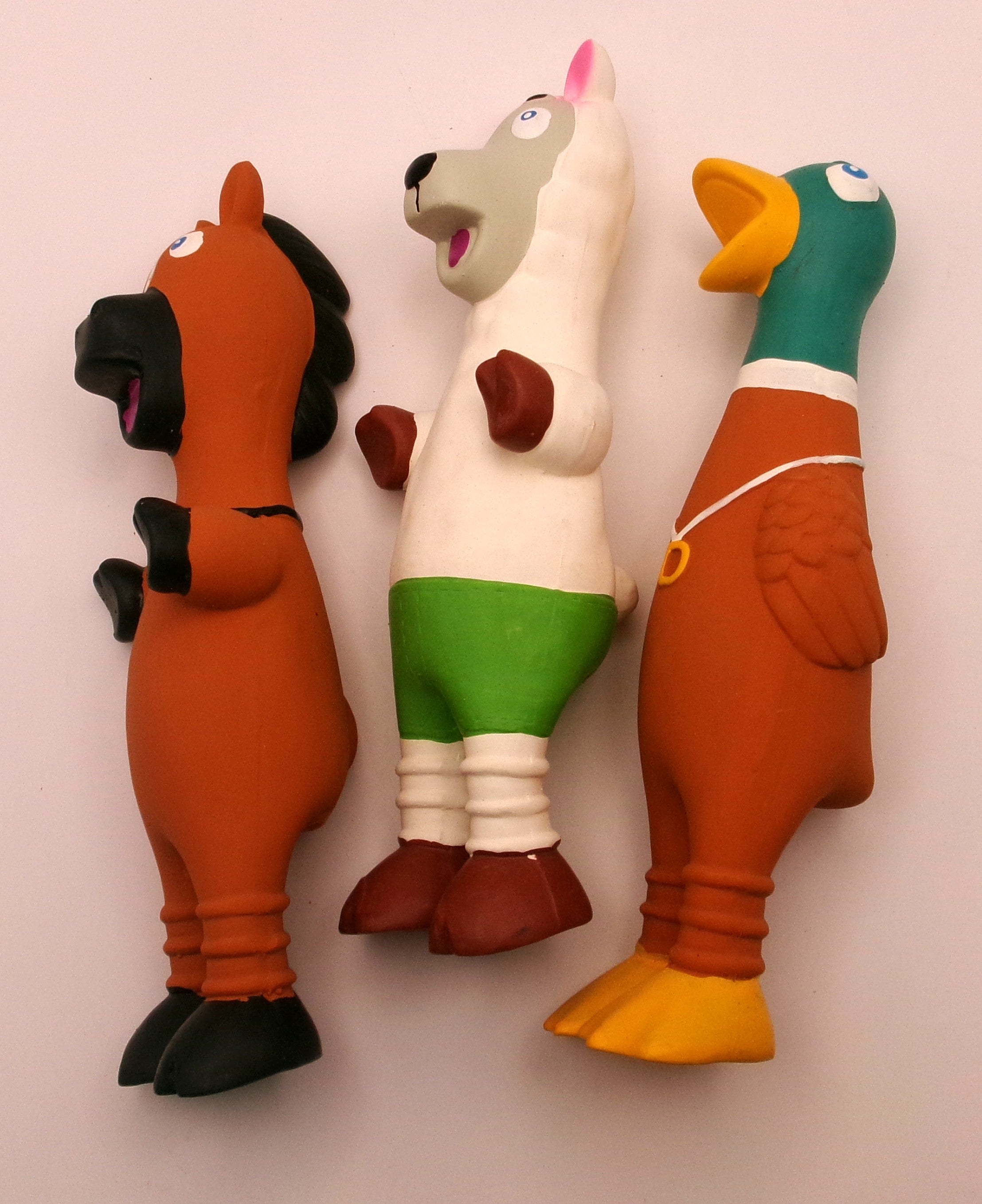 Max & Marlow 9.2" Squeaky Dog Toys for Small Dog, 3 Pack Funny Latex Puppy Chew Toys