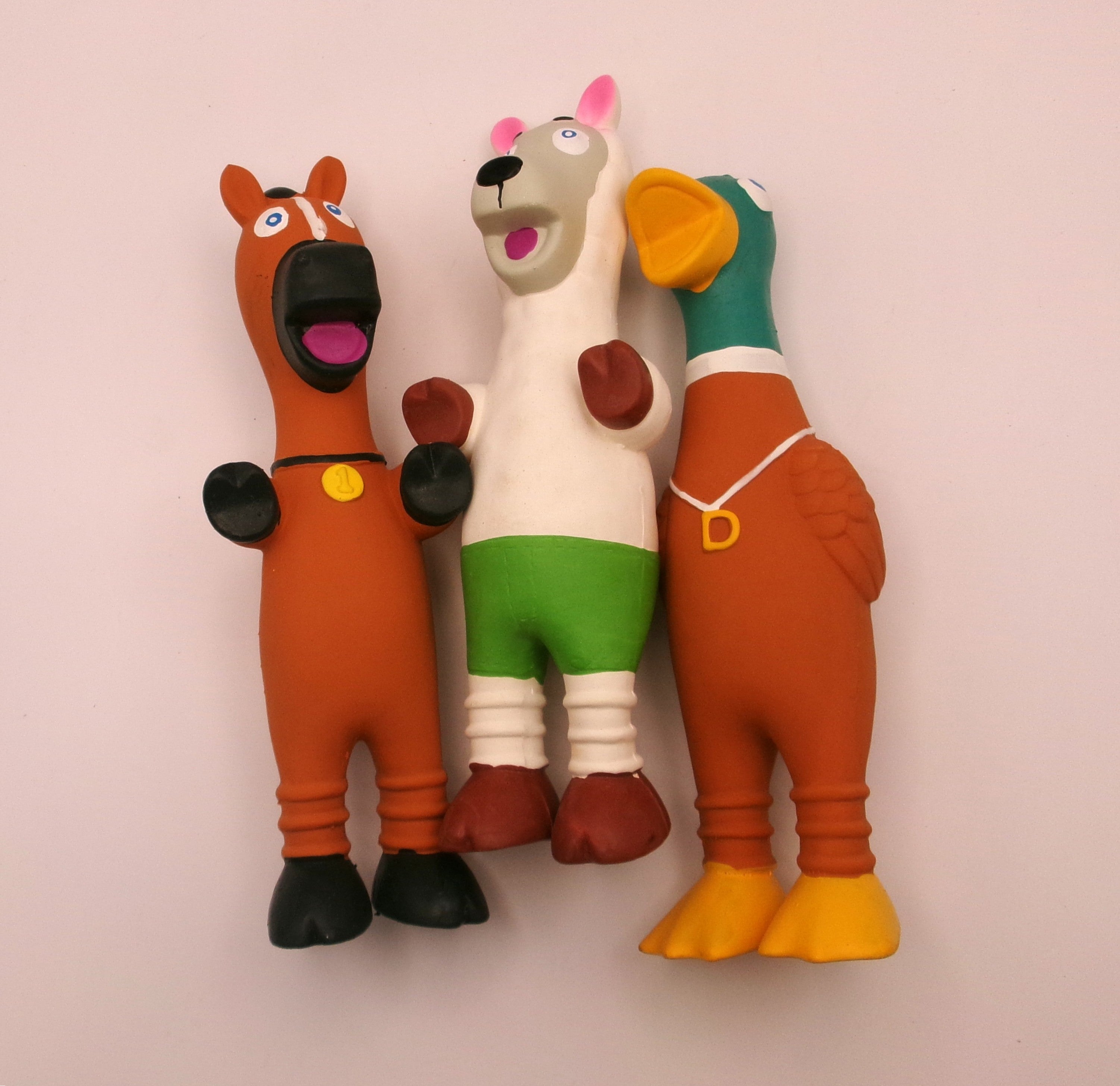 Max & Marlow 9.2" Squeaky Dog Toys for Small Dog, 3 Pack Funny Latex Puppy Chew Toys