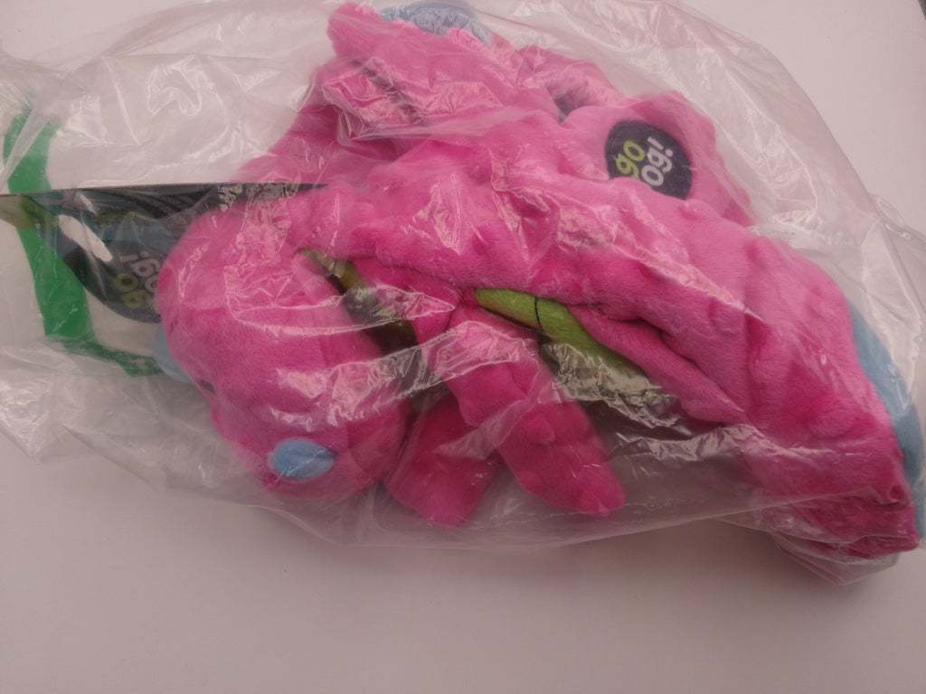 GoDog Dragons Chew Guard Squeaky Plush Dog Toy, Pink