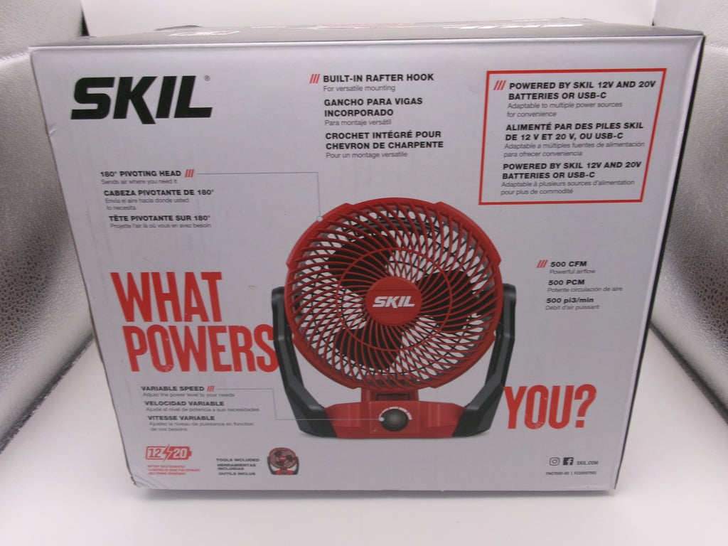 SKIL 12V/20V Brushless 7 Inch Fan (Bare Tool) Item No. SKU# FN0700D-00