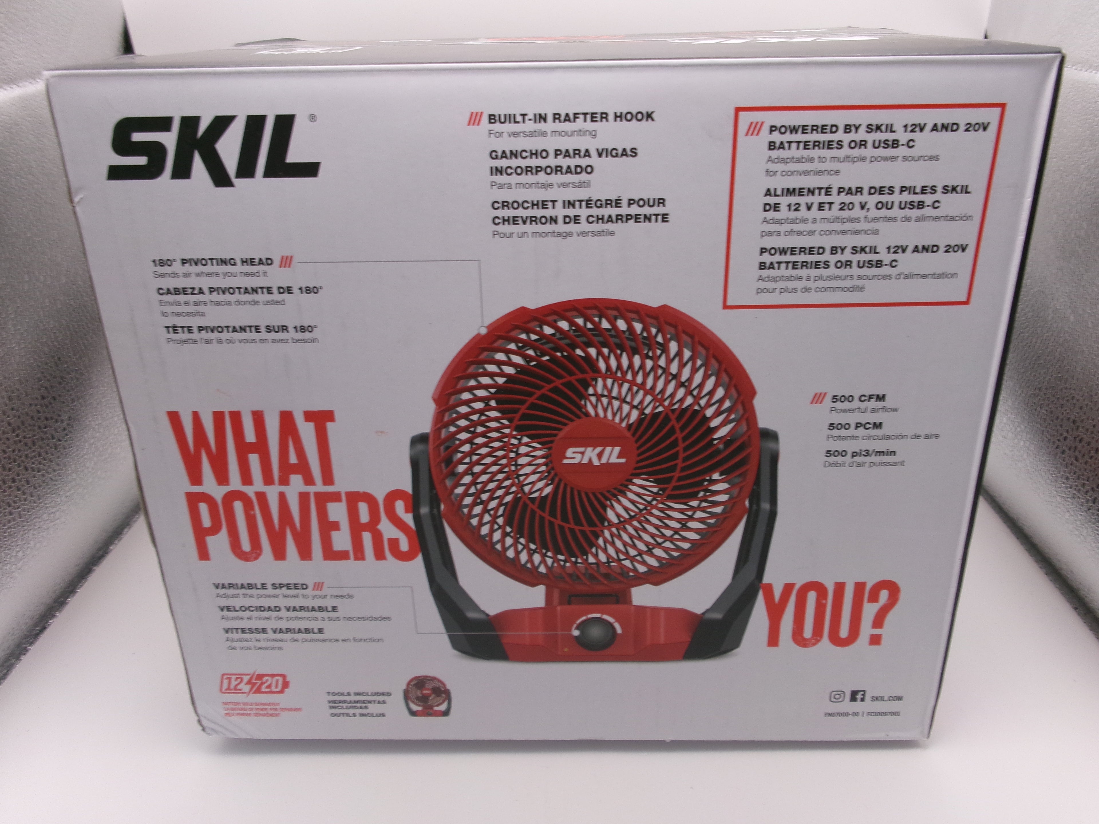 SKIL 12V/20V Brushless 7 Inch Fan (Bare Tool) Item No. SKU# FN0700D-00