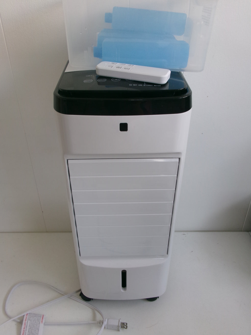 Portable Air Cooler Remote Control Oscillation Double Water Tank 3-Speed Low Noise AC