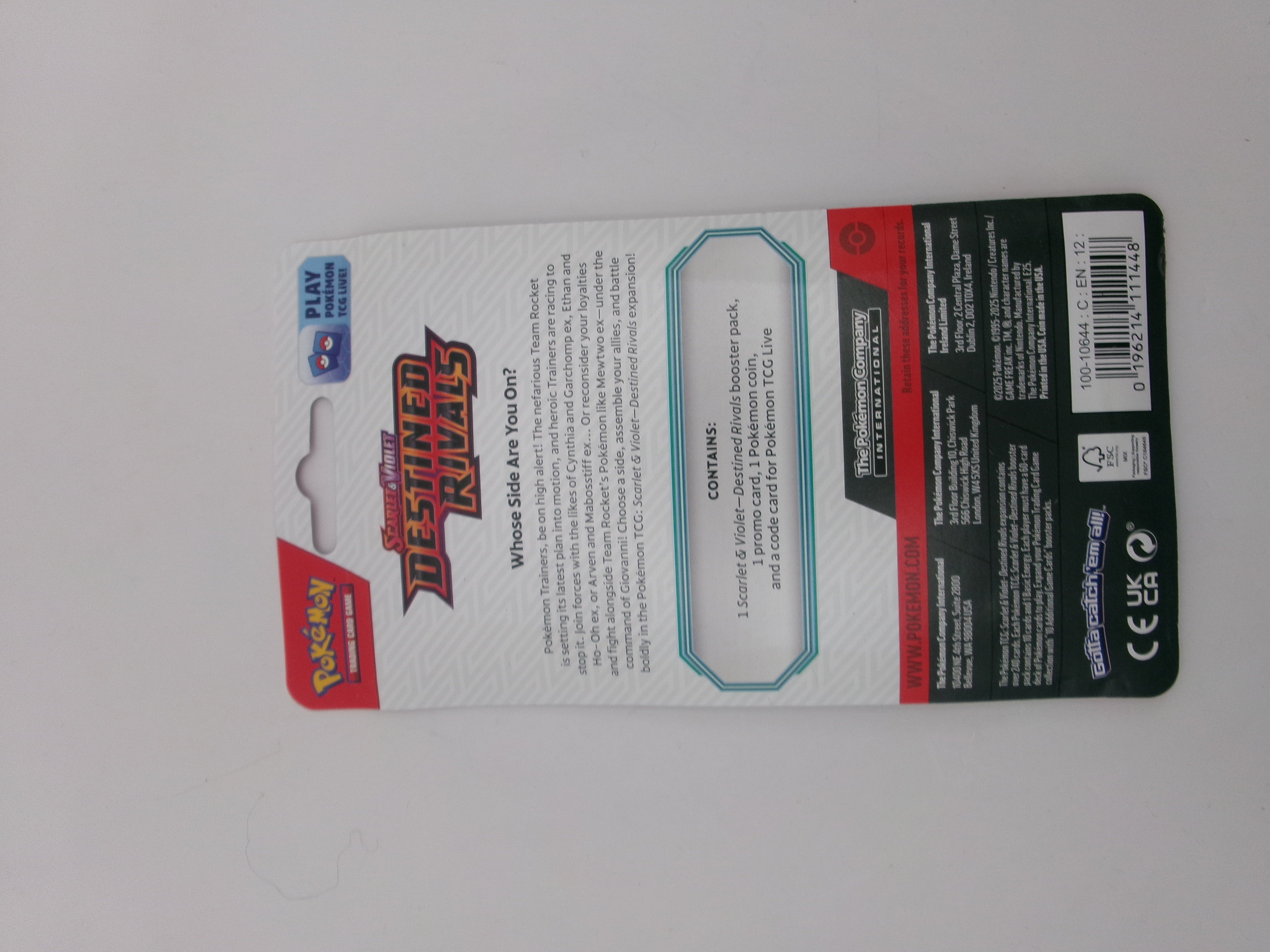 Pokemon TCG: Scarlet & Violet - Destined Rivals Checklane Blister (Eevee Promo)