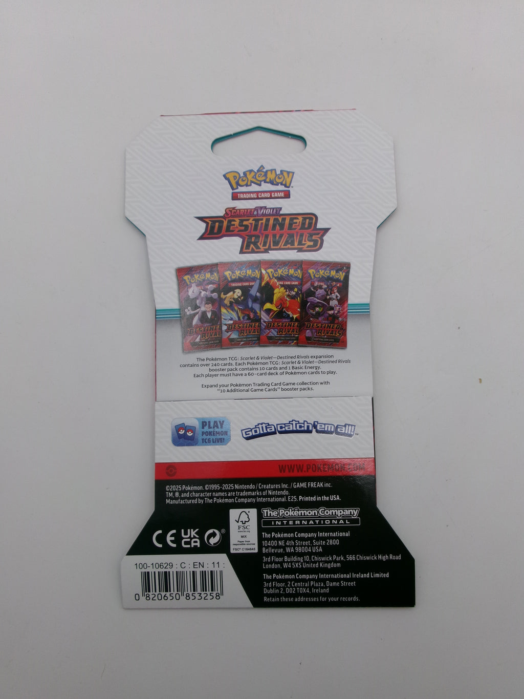 Pokemon Scarlet & Violet Destined Rivals Sleeved Booster Pack, 1 ea