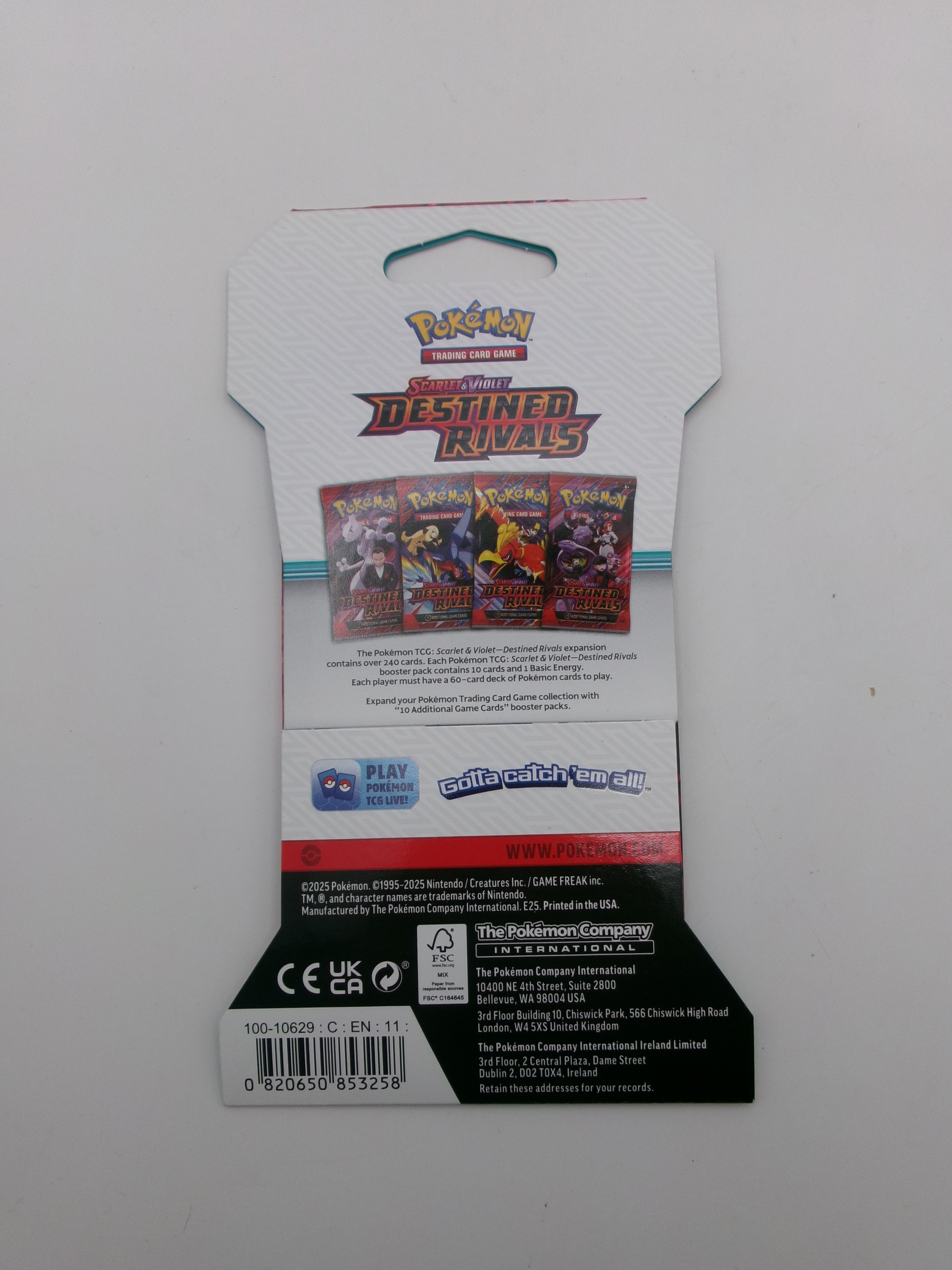 Pokemon Scarlet & Violet Destined Rivals Sleeved Booster Pack, 1 ea