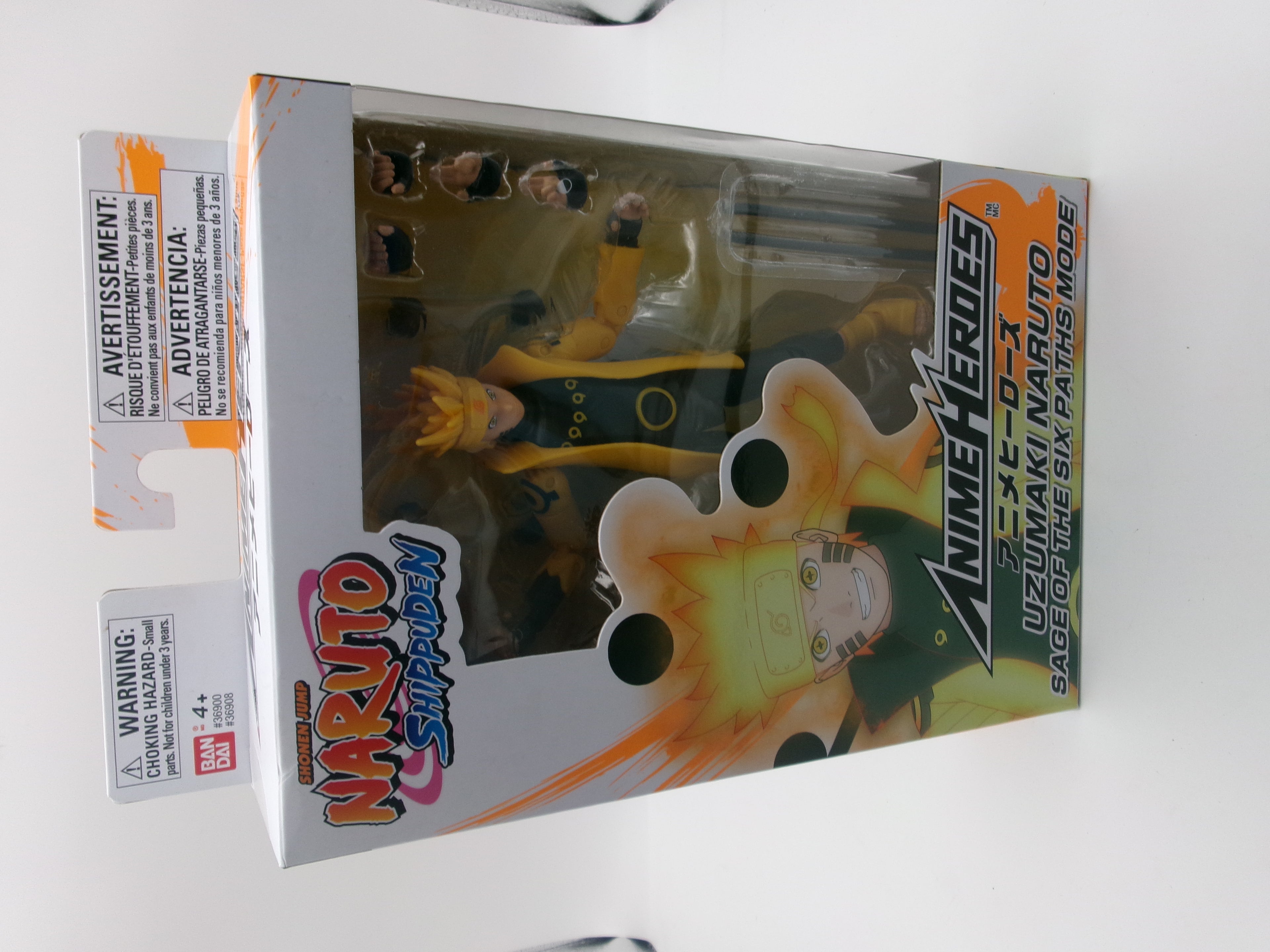 Bandai Anime Heroes Naruto Uzumaki Naruto Sage of Six Paths Mode Figure 36900