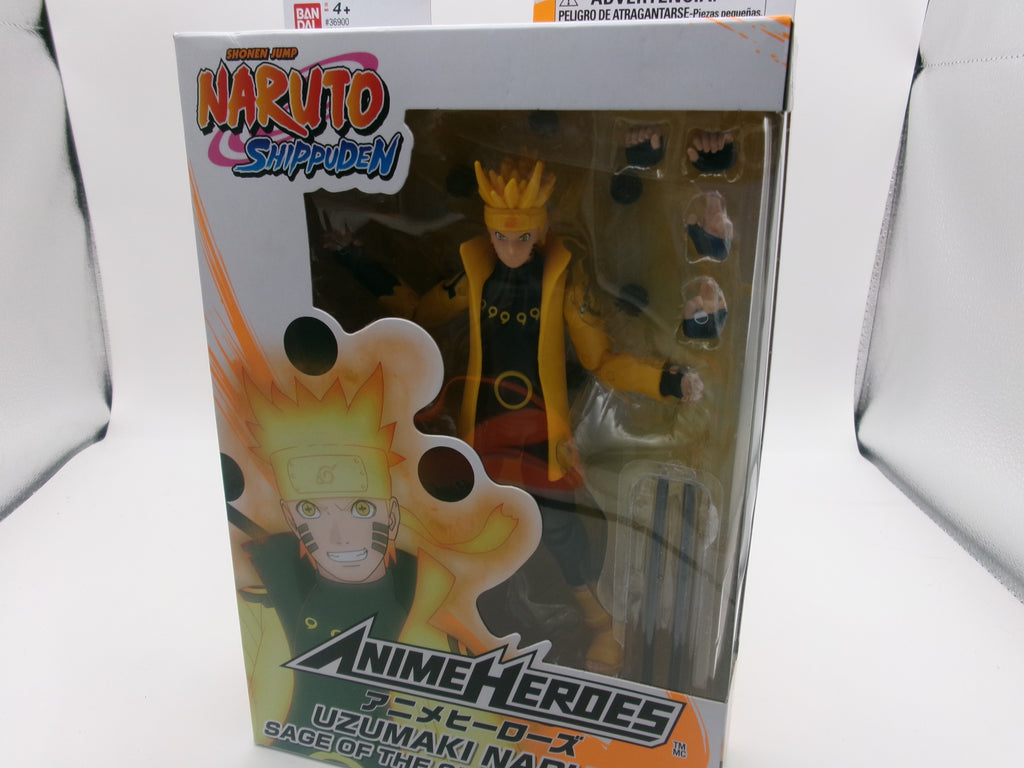 Bandai Anime Heroes Naruto Uzumaki Naruto Sage of Six Paths Mode Figure 36900