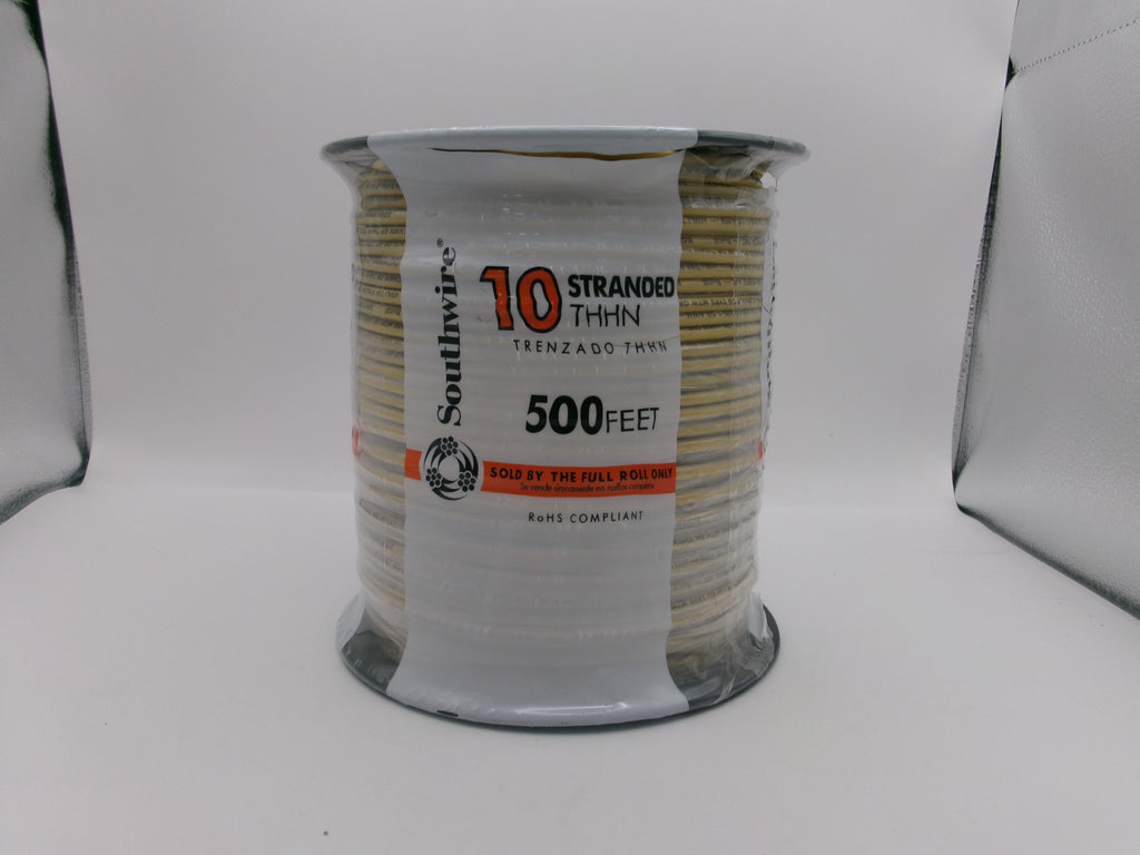 Southwire 22978157 500 ft Yellow Stranded CU THHN Wire #10 AWG for Industrial & Residential Use