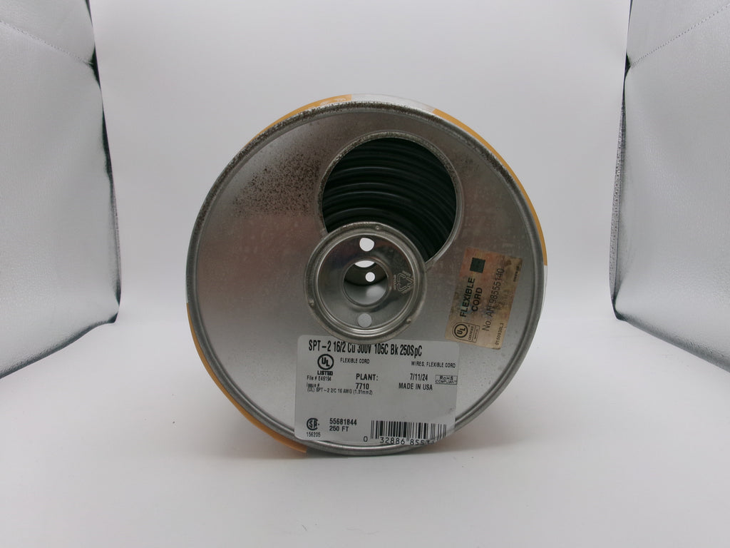 Southwire 55681844 250-Feet 16-Gauge, 2 Conductor 16/2 Type SPT-2 Lamp