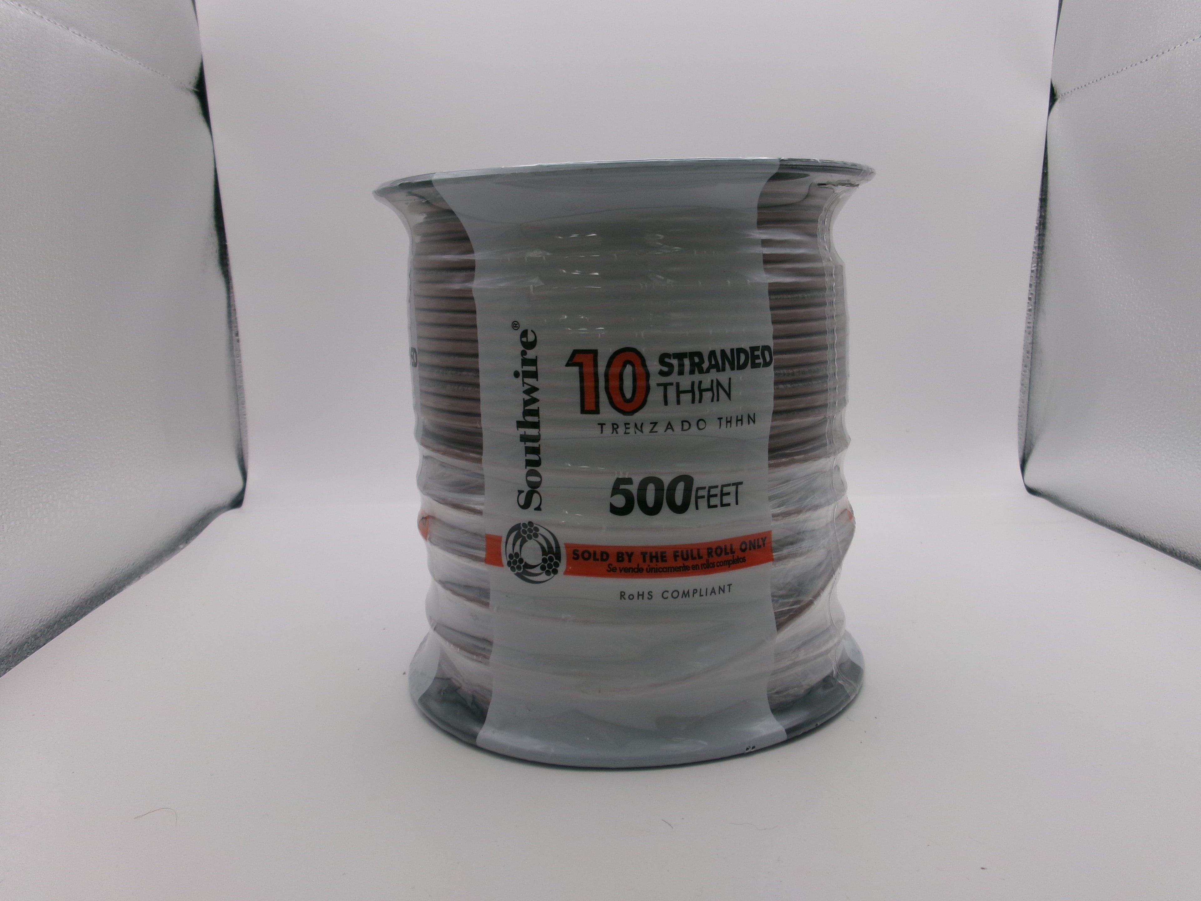 Southwire 22980757 500-ft 10-AWG Brown Stranded Copper Thhn Wire Roll