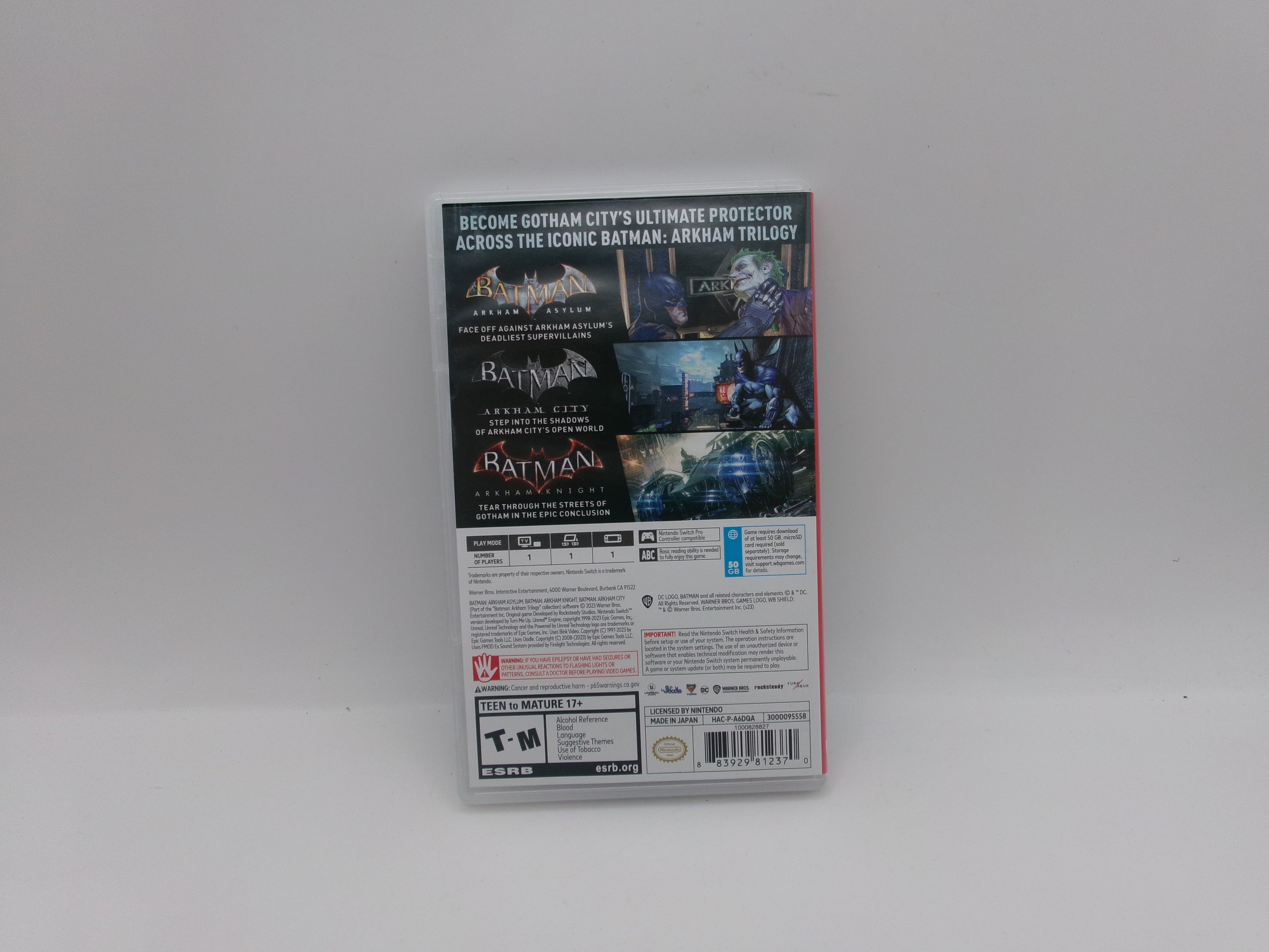 Batman: Arkham Trilogy - Nintendo Switch In Box Case