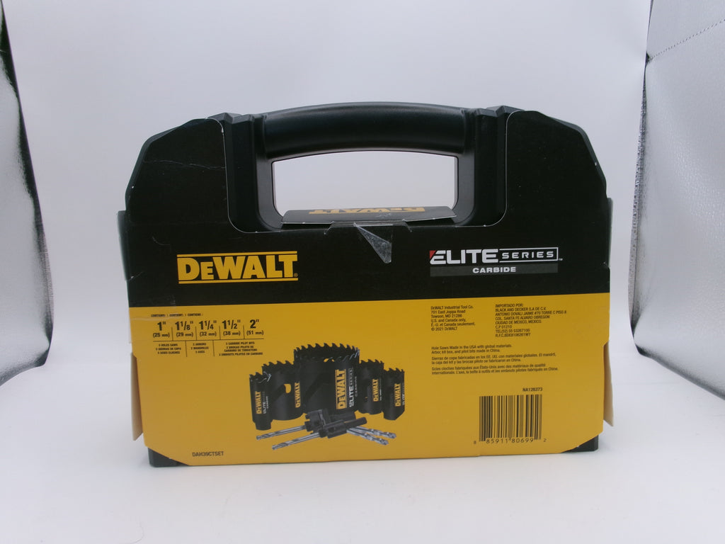 Dewalt DAH39CTSET Elite Series Carbide Hole Saw Set 9 Piece