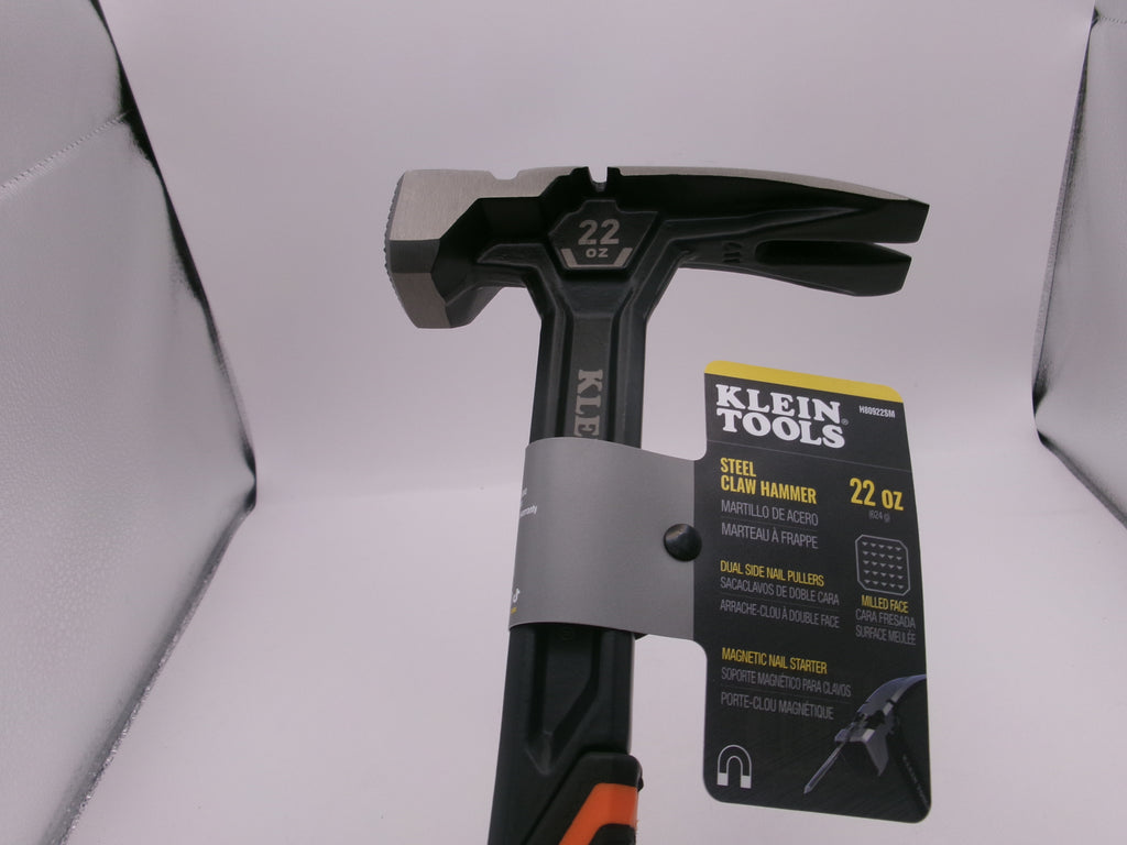 Klein Tools H80922sm Milled Face Claw Hammer, 22 Oz