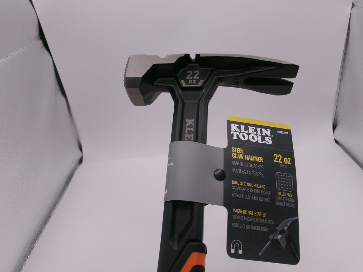 Klein Tools H80922sm Milled Face Claw Hammer, 22 Oz
