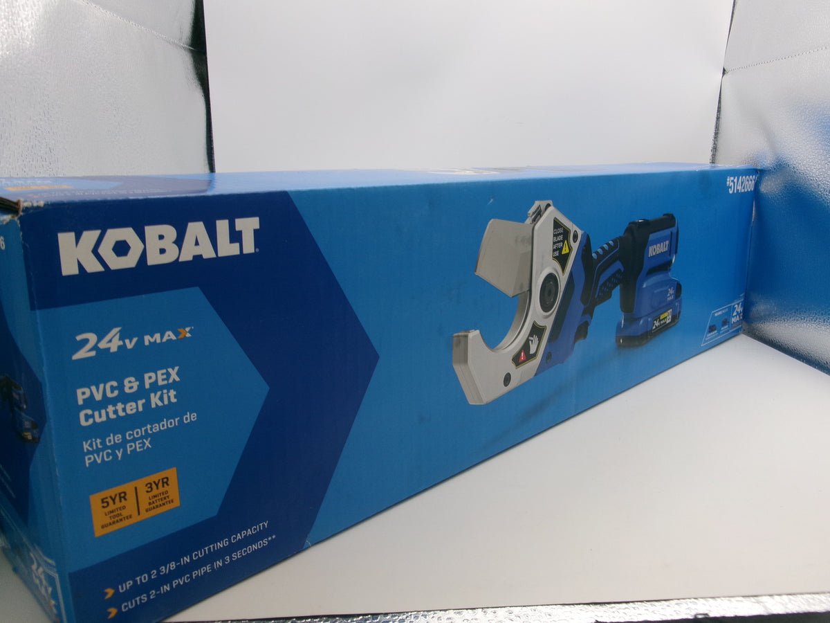 Kobalt 24v 24-volt 2-3/8 Cordless Multipurpose PVC PEX cutter 2 Ah Battery Included , Charger Included