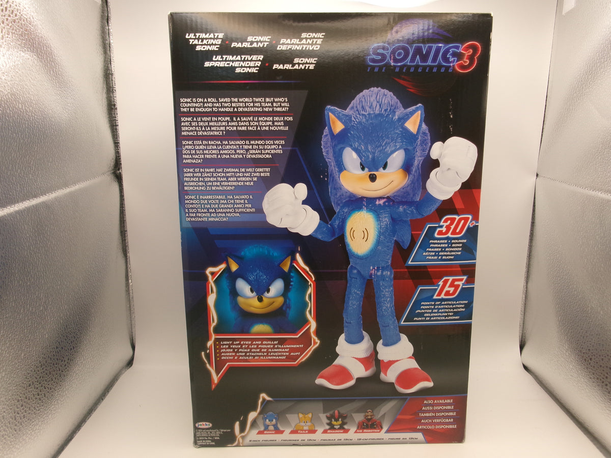 Sonic The Hedgehog 3 Movie Ultimate Talking Articulated Action Figure Jakks