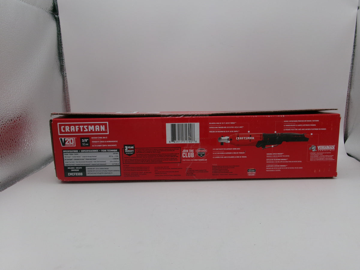 CRAFTSMAN V20 Cordless Ratchet Wrench, 3/8 inch Drive, 300 RPM,Bare Tool Only