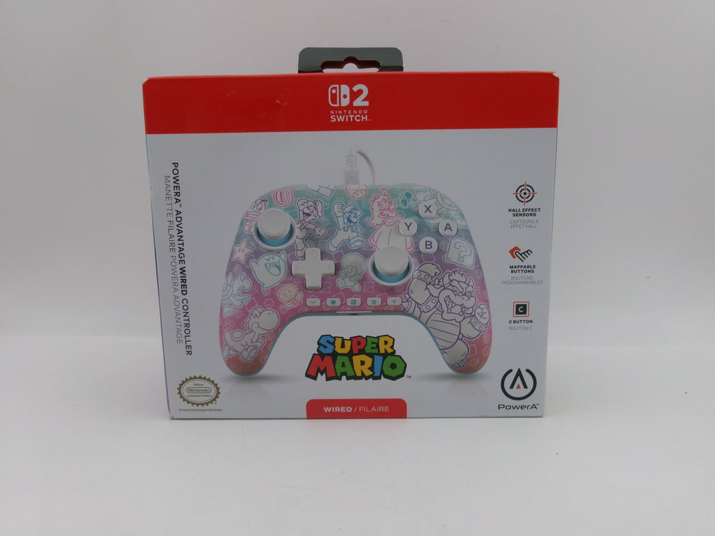 Power A Advantage Wired Controller for Nintendo Switch 2 | Mushroom Kingdom