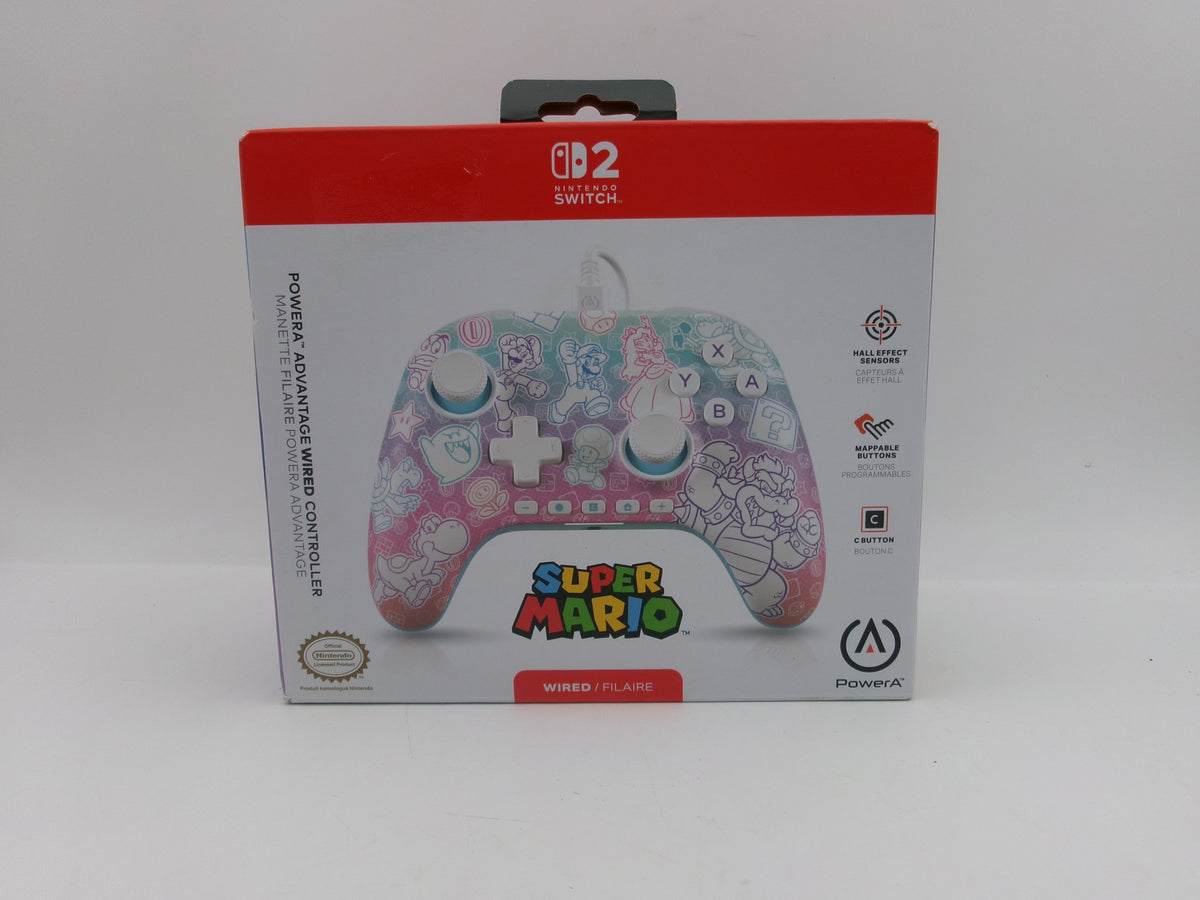 Power A Advantage Wired Controller for Nintendo Switch 2 | Mushroom Kingdom