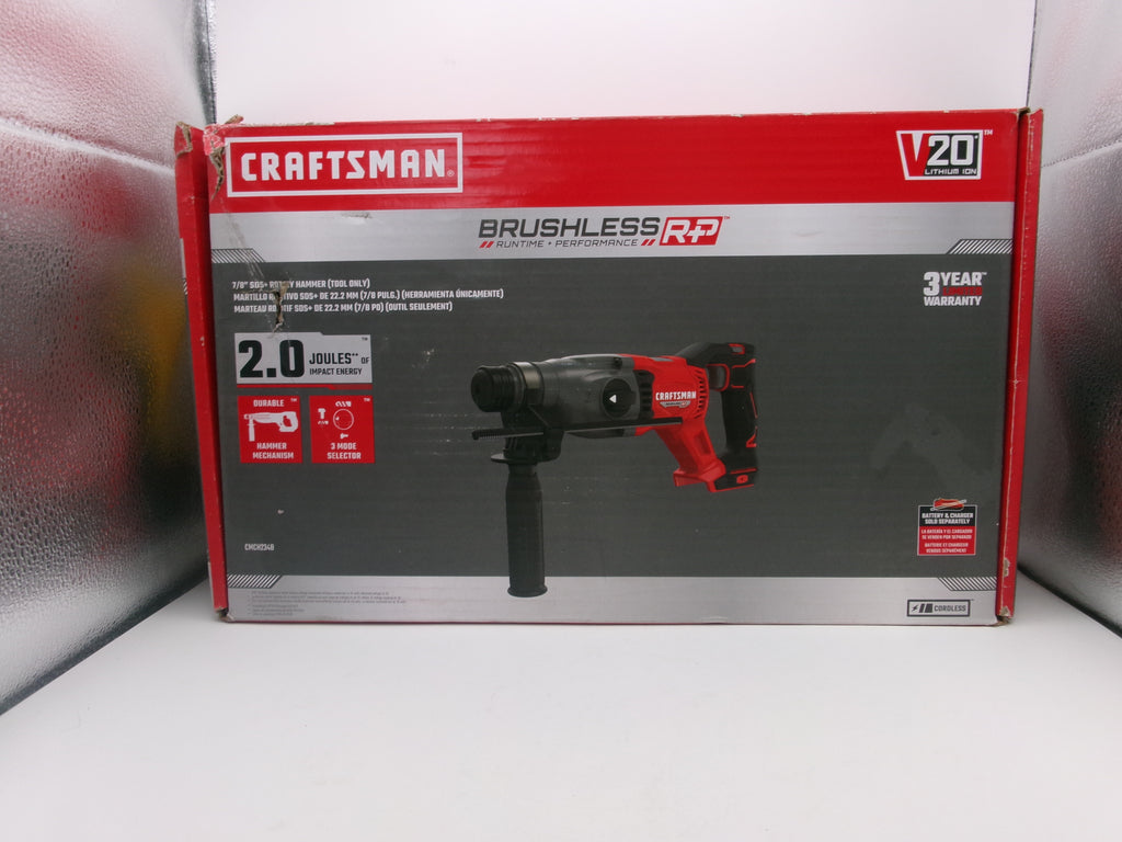 CRAFTSMAN V20* Brushless RP™ 7/8" SDS+ Rotary Hammer CMCH234B