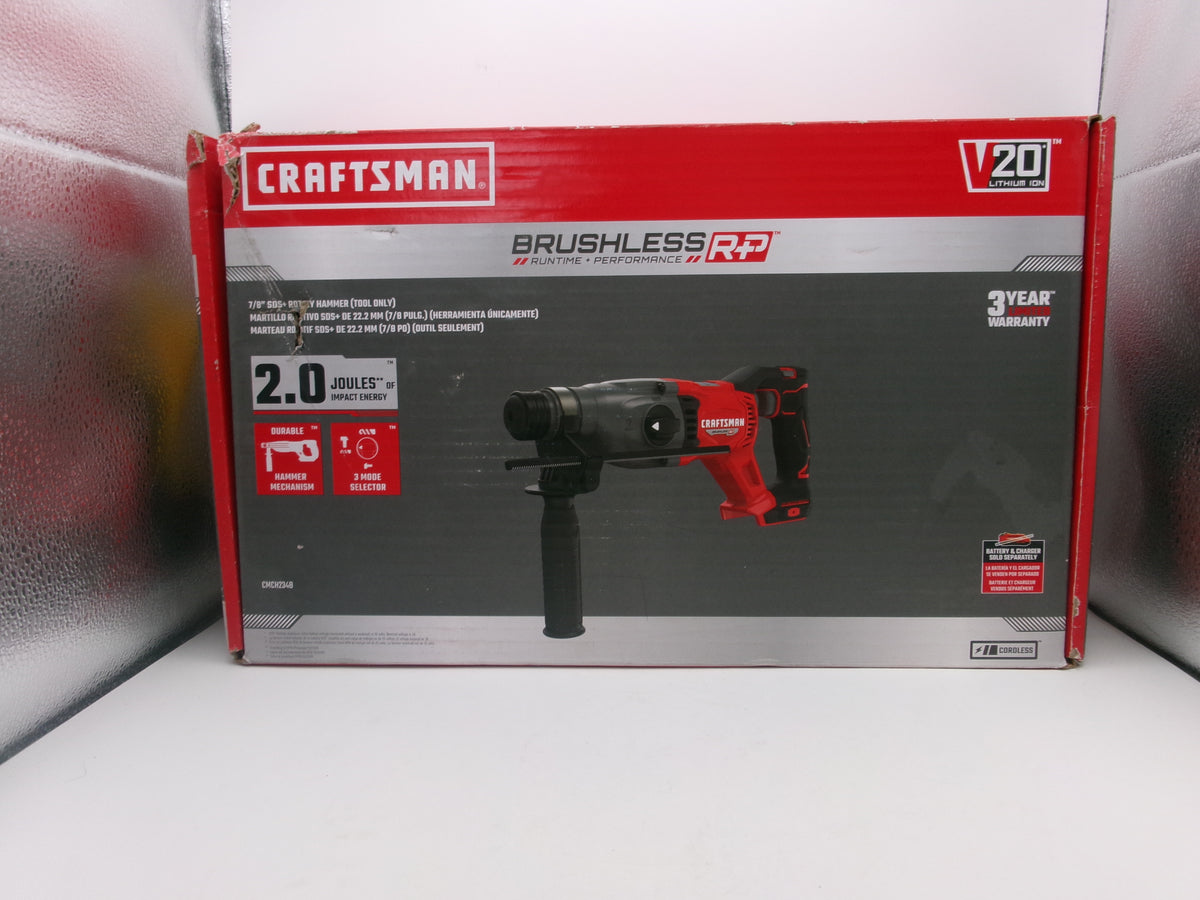 CRAFTSMAN V20* Brushless RP™ 7/8" SDS+ Rotary Hammer CMCH234B