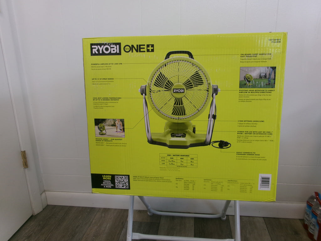 Ryobi 18V Ryobi ONE+ 12" HYBRID MISTING AIR CANNON (Tool Only) PCL811B