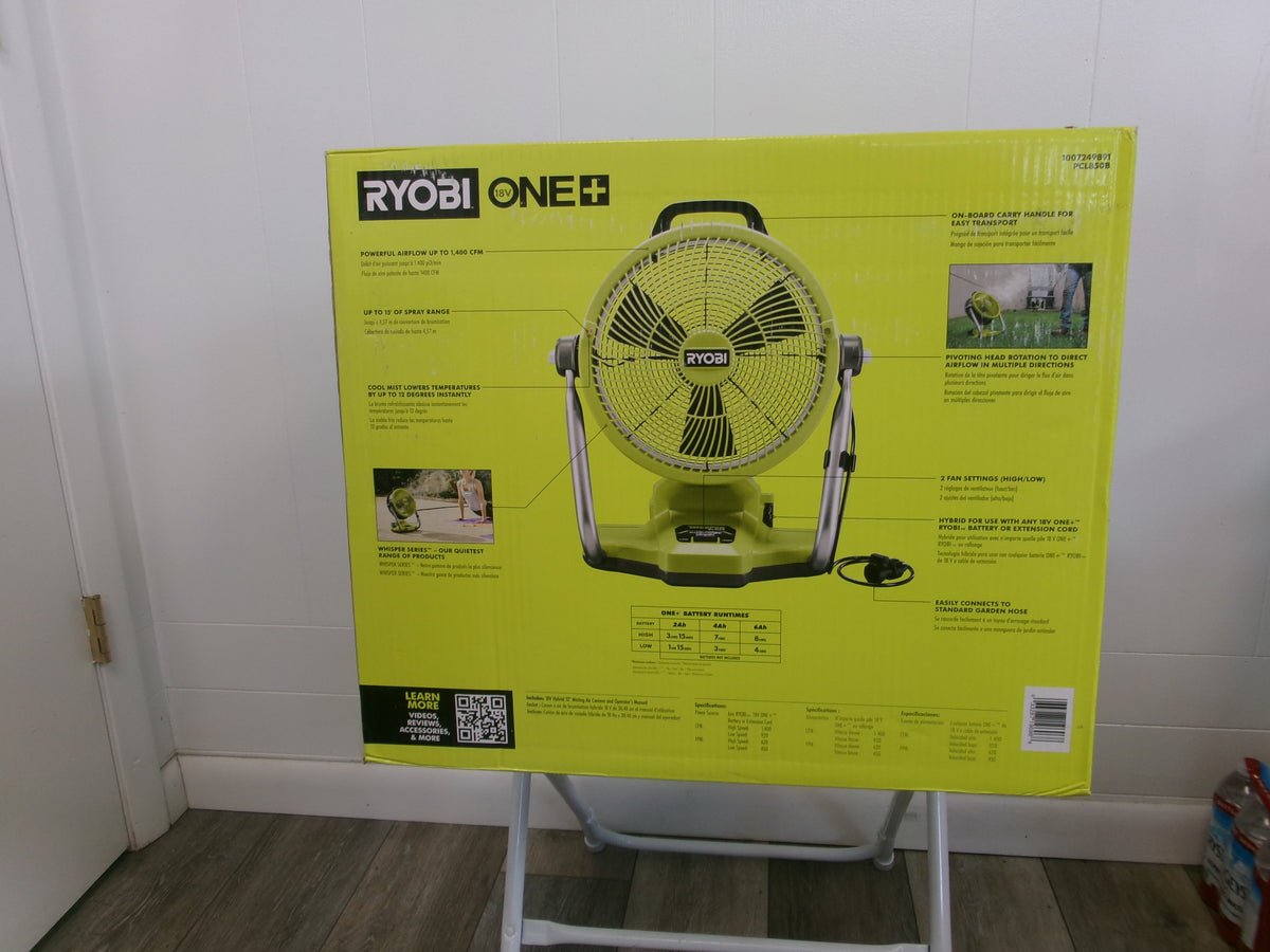 Ryobi 18V Ryobi ONE+ 12" HYBRID MISTING AIR CANNON (Tool Only) PCL811B