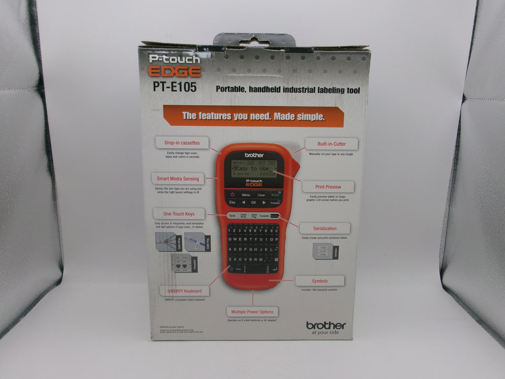 Brother PT-E105 P-Touch Edge Handheld Industrial Monochrome Label Maker