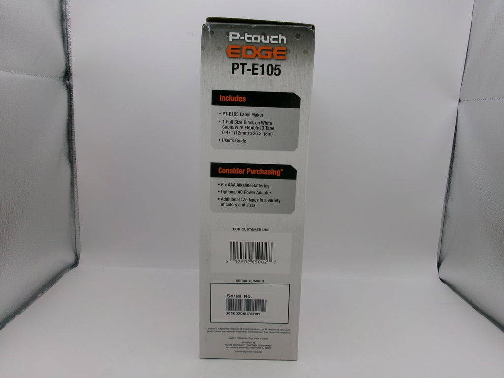 Brother PT-E105 P-Touch Edge Handheld Industrial Monochrome Label Maker