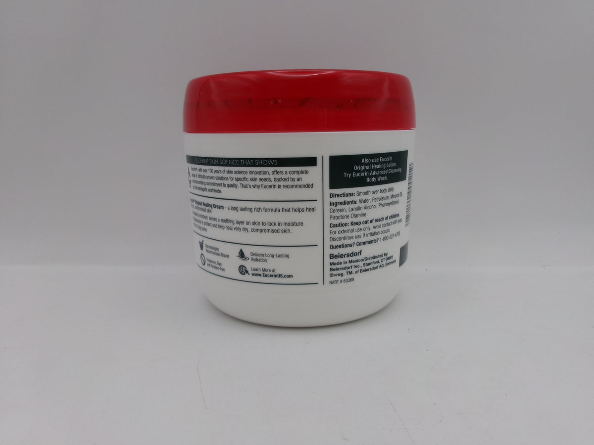 Eucerin Original Healing Cream Fragrance Free Body Cream for Dry Skin Unscented - 16oz