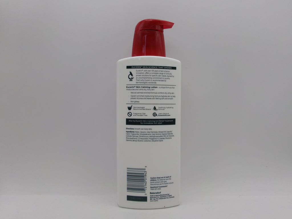 Eucerin Skin Calming Body Lotion for Dry and Itchy Skin Unscented - 16.9 fl oz