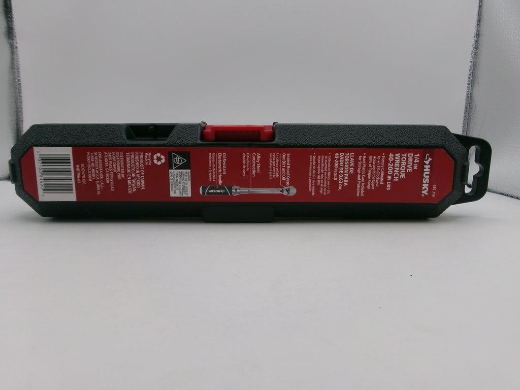 Husky 625 319 1/4in Drive Torque Wrench 40-200 LBS Alloy Steel Construction