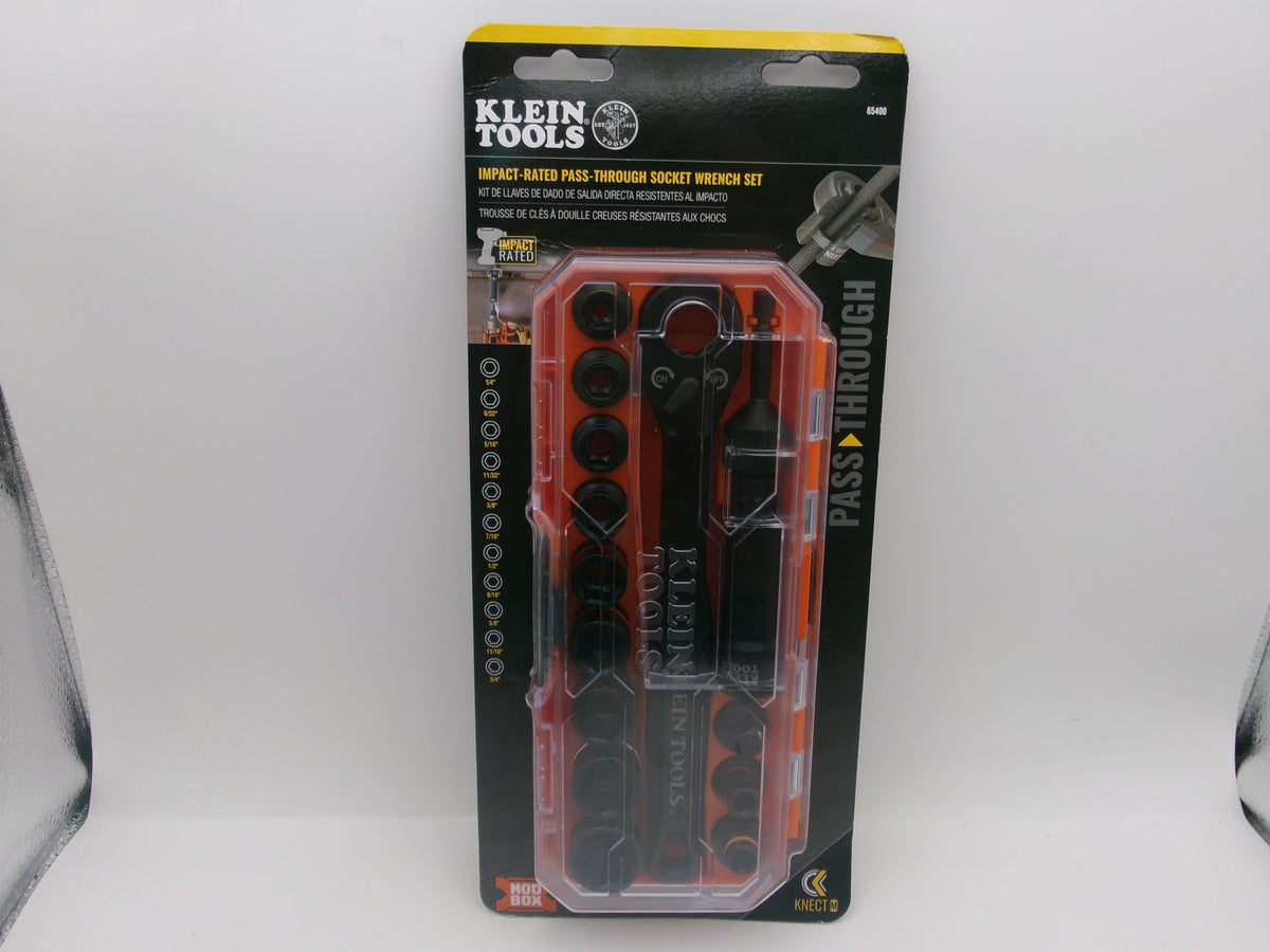 Klein Tools 65300 KNECT 1/4in SAE Pass Through Impact Socket
