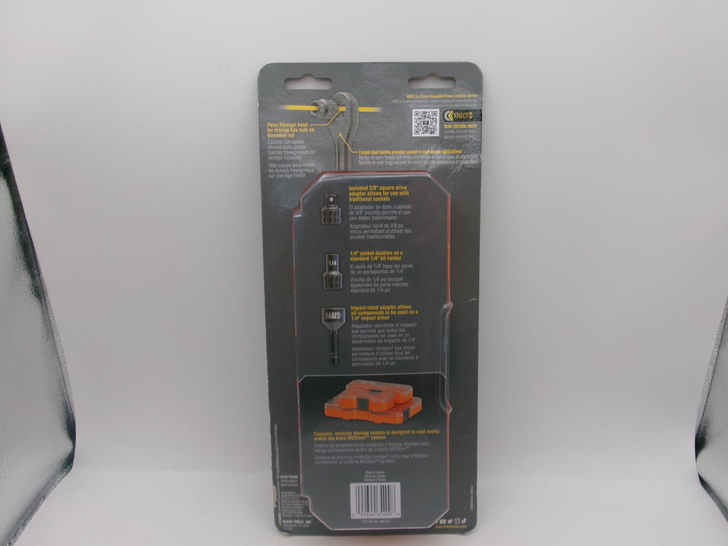 Klein Tools 65300 KNECT 1/4in SAE Pass Through Impact Socket