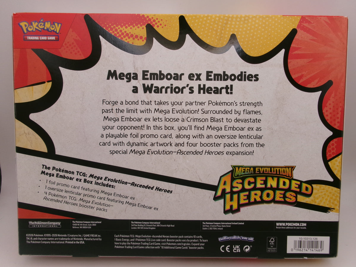 Pokémon TCG: Mega Evolution Ascended Heroes Mega Emboar EX Box