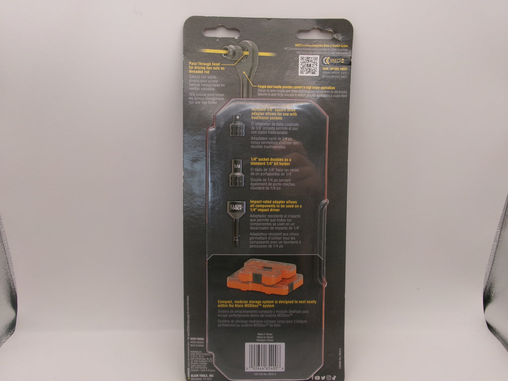 Klein Tools 65400 Impact Rated SAE KNECT Pass-Through Socket Wrench Set
