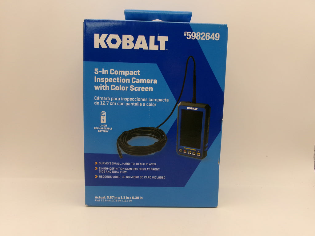 Kobalt 5" Rechargeable Color Compact Borescope/Inspection Camera 5982649
