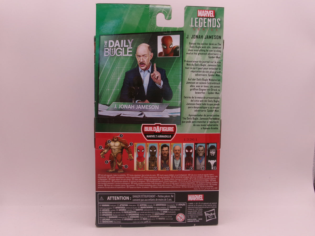 MARVEL LEGENDS SERIES SPIDER-MAN J. JONAH JAMESON ACTION FIGURE BAF ARMADILLO