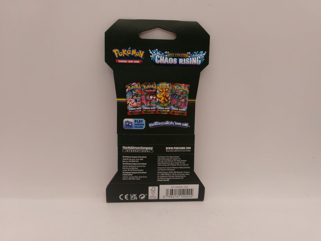 Pokemon Chaos Rising Sleeved Booster Trading Cards - Cover Art May Vary