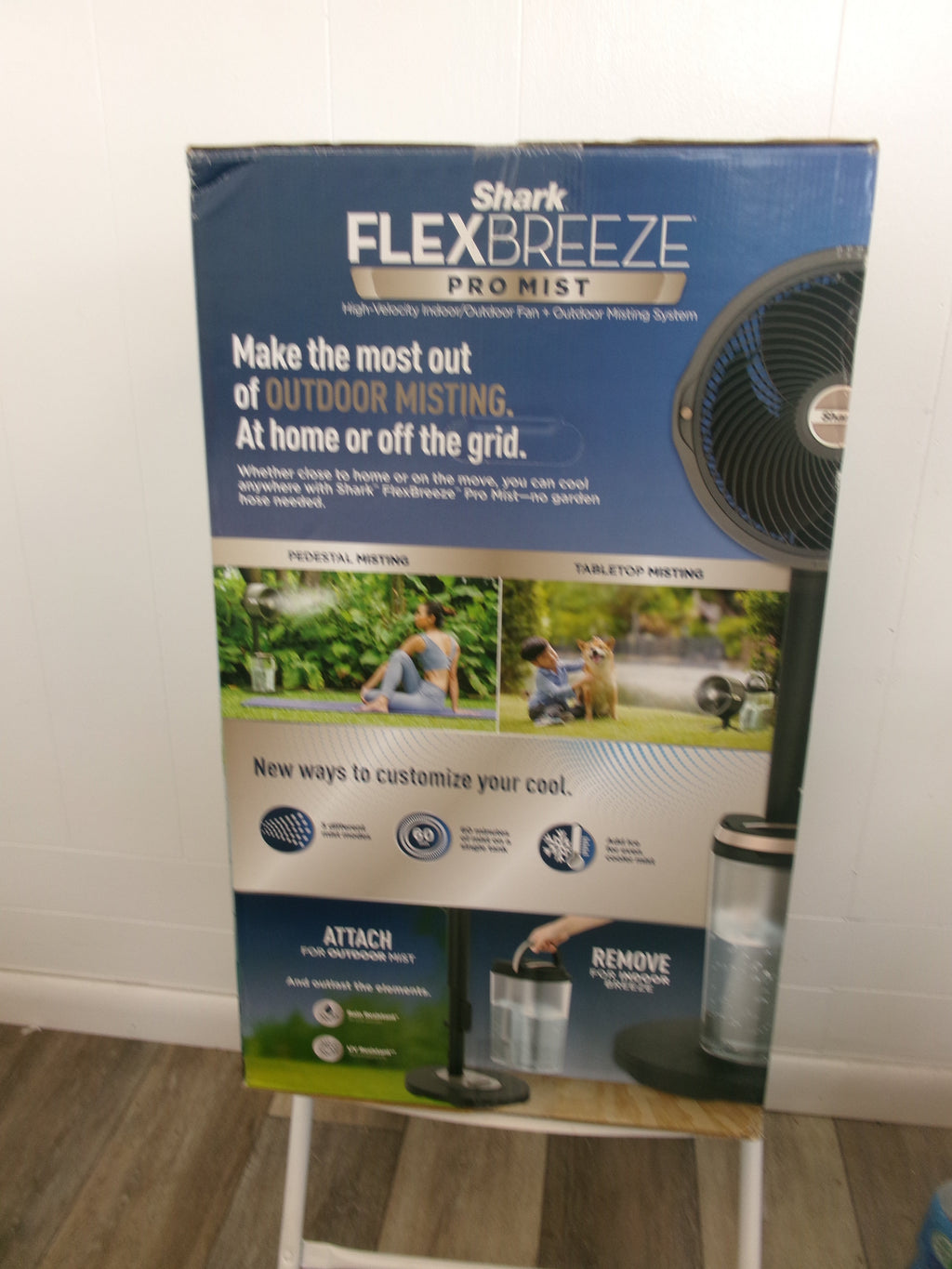 Shark - FlexBreeze Pro Mist - Indoor & Outdoor Fan with Misting System
