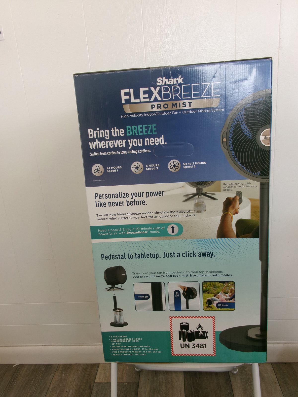 Shark - FlexBreeze Pro Mist - Indoor & Outdoor Fan with Misting System