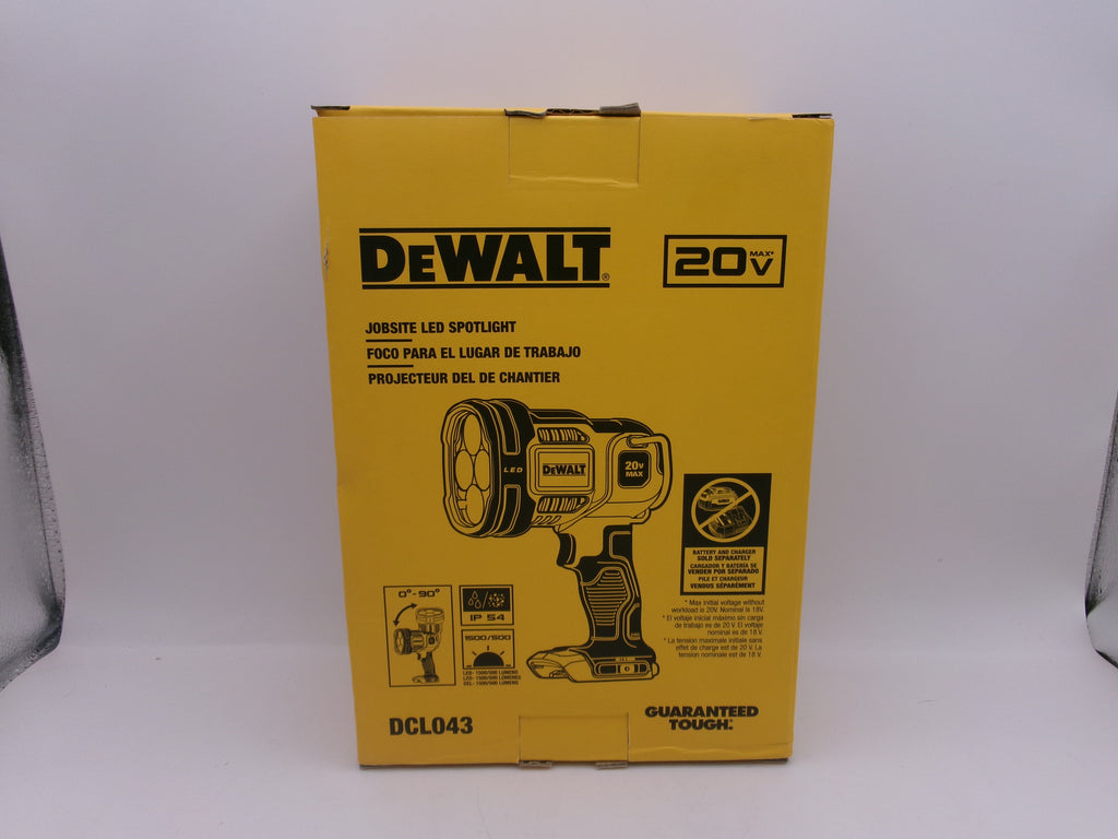 DeWalt DCL043 20V Max Cordless LED Jobsite Spotlight Spot Light 20 volt