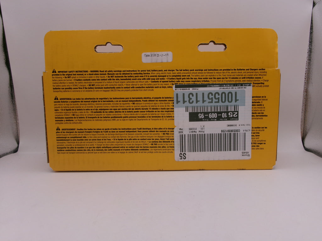 DeWalt DCB606C FlexVolt 20V/60V MAX 6.0Ah Lithium-Ion Battery & Charger